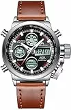 MEGALITH Orologio Uomo Militare Digitale Sportivo Orologio da Polso Quadrante Grande LED Orologi Analogico Digitali Impermeabile Allarme Cronometro Calendario