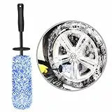 URAQT Spazzola Cerchi Auto, Microfibra Spazzola Ruote, Spazzola Pulisci Cerchioni Auto, Cura ottimale dei Cerchioni Senza Graffi, per Pulizia per Tutti i Tipi di Cerchioni (Blu)