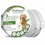 PROZADALAN [2 PCS] Collare Antipulci Cane, Antiparassitario per Cani per Tutti i Tipi di Cani Impermeabile, 8 Mesi di Efficacia Protezione, Formula Naturale