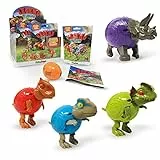 Sbabam s.r.l. Dino Transbot. Pack 3 bustine con soggetti diversi. Uova che si trasformano in dinosauri 3d collection