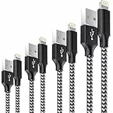 Toodo Cavi USB Lightning 4 Pezzi Nylon intrecciato 1M+1M+2M+2M Cavo per iPhone 13/12 /11/XR/XS/XS Max/X / 8/8 Plus / 7/7 Plus / 6s / 6s Plus / 6/6 Plus, iPad, iPod ed'Altri Dispositivi Apple