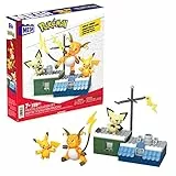 MEGA Pokémon - Set Evoluzione di Pikachu, Set da Costruire con 159 Pezzi e i 3 Personaggi Pichu, Pikachu e Raichu Inclusi, Giocattolo per Bambini, 7+ Anni, HKT23