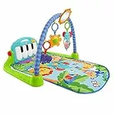 Fisher-Price Palestrina Baby Piano 4-in-1 Verde/Blu con Pianoforte, Tappetino con Giocattoli, per Neonati 0+ Mesi, BMH49, Esclusivo Amazon