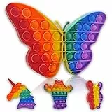 BluPois Pop It Gigante, Set da 4 Popit Animali, Giochi Gadget Compleanno per Bambini e Antistress Adulti, Gioco Poppit Autismo