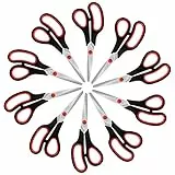BELLE VOUS Set Multiplo Forbici Professionali (10pz) - Lunghezza Totale 19,5 cm - Forbici Acciaio Inossidabile Affilate - Manici Morbidi e Confortevoli - Forbici Ufficio e Casa Artigianali Multiuso