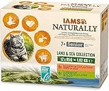 IAMS Naturally Collezione di terra e di mare per gatti anziani 12x85g