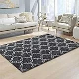 N / A Tappeto Salotto Tappeti Moderni Soggiorno Shaggy Tappeto a Pelo Lungo Tappeti Camera da Letto Scendiletto Moderno Tappeto Camera da Letto Cameretta Peluche Grande(Grigio, 120 * 160cm)