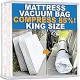 Homie Sacco sottovuoto per Materasso, Sacchetto richiudibile per materassi in Memory Foam o a Molle Interne, Compressione e stoccaggio per traslochi e ritorni (King)