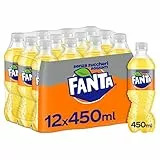 Fanta Senza Zuccheri Aggiunti – 12 Bottiglie da 450 ml, con Succo di Arance Italiane, Senza Aggiunta di Conservanti, Bottiglia PET 100% riciclabile, Gusto Rinfrescante, Bevanda Analcolica Frizzante