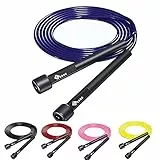 YSCARE Corda per Saltare egolabile Speed Corda Corda Crossfit per Fitness esercizio di allenamento di boxe per uomini e donne bambini (Blu)