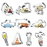HIQE-FL 10 Pezzi Stampini in Acciaio Inox,Tagliapasta per Biscotti,Set di Formine per Biscotti per Compleanno, Dolci