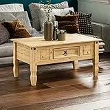Marchio Amazon - Movian TBC Rettangolare Corona tavolo da caffe di pino massello, 45 x 94 x 56 cm, Verde