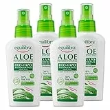 4x Equilibra Aloe Protezione Naturale Deo-Vapo Antiodorante Delicato Deodorante Spray Senza Alcool - 4 Flaconi da 75ml