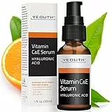 Siero Vitamina C per Viso con Acido Ialuronico e Vitamina E, Vitamina Viso Serum, Siero Vitamina E per Viso, Siero Idratante per Rughe, Macchie Scure e Pelle Secca e Opaca di YEOUTH 30ml