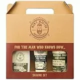 Men's Master Set Regalo per Uomo 3 Unità | Shaving Set | Schiuma Da Barba Idratante Aloe Vera | Balsamo Dopo Rasatura | Crema Rigenerante Viso Antirughe | Cura del Viso Maschile | Senza Parabeni