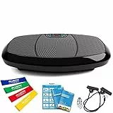 Bluefin Fitness Pedana Vibrante 3D con Doppio Motore | Oscillazione, Vibrazione + Movimento 3D | Ampia Superficie Antiscivolo | Altoparlanti Bluetooth | Progettata in UK