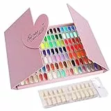 Noverlife 126 Espositore Colori per Unghie Cartoncino, Espositore Smalto Gel Per Unghie Con Punte, Campioni Di Unghie Professionali Campioni Libro Tabellone Per La Pratica Delle Unghie
