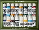 Vallejo Model Color - Set Pittura Acrilica, 16 x 17 ml, Colori Asortiti