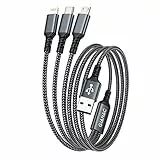 GIANAC Multi Cavo di Ricarica, [1.2M] 3 in 1 Multiplo Cavetto con Micro USB Tipo C Lightning interfaccia Cavo USB di Ricarica USB per Google Pixel, Samsung Galaxy,iPhone,Huawei,Honor,MateBook,Xiaomi