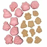 ElecMotive 10 Pezzi Formine per Biscotti Natalizi,Stampo per Biscotti Natalizi, Per Fondente Decorare Biscotto Dolci Torta