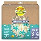 Huggies Little Swimmers, Taglia 3-4 (7-15 kg), 1 Pannolino Costumino Riutilizzabile con Fantasia Tropicale