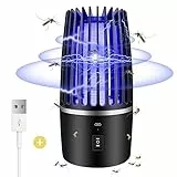 Lampada Zanzare Elettrica, 2 IN 1 Lampada Antizanzare USB ricaricabile Antizanzare Elettrico per Interno, per Giardino Domestico Cucina ed Esterna, Campeggio, Mosche, Falene, Insetti Zanzare