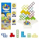 HIULLEN Tetra Tower - Set di 32 pezzi per bambini, blocchi impilabili di equilibrio, blocchi impilabili
