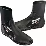 Cressi Ultra Span Boots - Calzari per Immersione in Neoprene 5mm con Suola, Nero Unisex Adulto, L