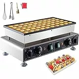 VEVOR Piastra per Waffle Maker Macchina Elettrica 1600W 220V Macchine per Pancake 45 mm / 1.8 Pollici Commerciale Antiaderente in Acciaio Inossidabile (50 Pezzi Pancake Maker)