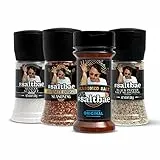 SaltBae® Miami Sale & Spezie set gourmet - 4 pezzi condimenti di alta qualità per ogni cuoco o grigliatore - ideale come set regalo per una festa BBQ