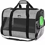 Pecute Zaino Trasportino per Animali, Borsa per Gatti, Borsa da Viaggio Portatile per Cani, Tessuto a Maglia Traspirante, Adatto per Viaggi Lunghi e Brevi, Usato per Gatti e Cuccioli Meno di 12KG