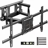 Perlegear Supporto da Parete per TV con Braccio Girevole ed Estendibile, Staffa TV Parete per Televisore da 37-75 Pollici, Supporto TV Regge fino a 60kg, Max VESA 600x400
