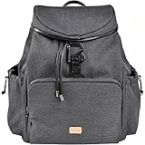 Béaba, Borsa Fasciatoio, Zaino Fasciatoio, Grande Capacità 22L, 13 Tasche Portaoggetti, Vari Accessori, Ottimo Comfort, Impermeabile, Borsa Vancouver, Grigio Scuro
