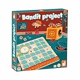 Janod - Gioco del Bandito - Gioco di Riflessione e Logica per Bambini - Tabella a Doppia Entrata - Gioco in legno e cartone FSC – Dai 5 Anni, J05087