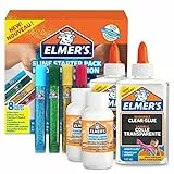 Elmer's Kit di Base per Slime con Colla Trasparente e Glitterata, Penne con Liquido Magico Attivatore di Slime, Confezione da 8