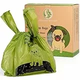 GREENER WALKER Cacca sacchetti con manici facili da annodare per bisogni dei cani, 600 unità,100% prova di perdite spessi e forti biodegradabili étanches sacchetti per cani(Verde)