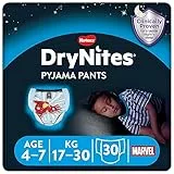 Huggies Drynites Mutandine Assorbenti per La Notte da Bambino, 4 -7 anni, 17 - 30kg, 10 Pezzi