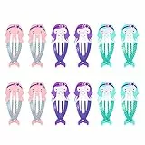Lurrose - Fermagli per capelli a forma di sirena, 12 pezzi