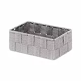 Compactor Stan Cesto Organizer Medium, Tessuto Intrecciato/Metallo, Grigio, 18 x 12 x 7 cm, RAN6457