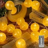 Weinsamkeit Ghirlanda Luminosa Cameretta, 3M 20 LED Catena Luminosa Interno con USB e Telecomando, per Decorazione Della Luce Notturna Interna, Come Natale, Matrimonio, Festa, Stanza, Tenda (Warm)