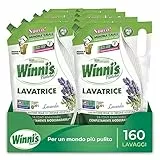 Winni's - Detersivo Lavatrice Ipoallergenico in Ecoformato, 160 Lavaggi, Adatto alle Pelli più Sensibili, Fragranza Lavanda, 1000 ml x 8 Confezioni