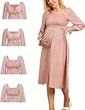 Maacie Abito premaman reversibile, casual, per allattamento, Colore: rosa., XL