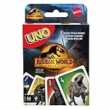 Mattel Games, UNO Jurassic World Dominion, Gioco di Carte per Bambini 7+ Anni, GXD72, Esclusivo Amazon
