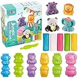 TOPJOWGA Plastilina Accessori per Impastare, Dinosauro Pasta da Modellare per Plastilina, Kit di Argilla Plastilina per Modellare, Argilla Modellabile Bambini, Giochi Creativi per Ragazzo Ragazza