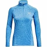 Under Armour Tech Twist ½ Zip Pullover a Maniche Lunghe, Felpa Donna, Acqua/Bianco/Argento Metallico, M