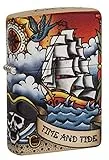 Accendino Zippo® Nautical Tattoo 49532, Accendino Antivento Ricaricabile Zippo, Realizzato in Metallo con Caratteristico 'click' Zippo, Colori Vari, Made in USA, Ottima Idea Regalo