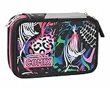Comix Astuccio, Accessori Da Viaggio Organizer Per Valigia Unisex Bambini E Ragazzi, Rosa/Nero, Taglia Unica