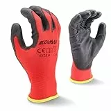 EDIMAX, Guanti da Lavoro, 12 Paia di Guanti, Taglia XL / 10, Resistenti all'Abrasione e Antitaglio Livello 3, Rivestiti in nylon PU, Versatile, Protezione Meccanica e Industriale