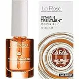 La Rosa Productos Profesionales Aspetto giovanile Trattamento vitaminico balsamo per unghie con vitamine CEF e provitamina B5 per il nutrimento e la rigenerazione delle placche deboli 10 ml