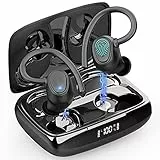 Cuffie Bluetooth Sport, Auricolari Bluetooth 5.3 Stereo HiFi Cuffie Wireless In Ear con 2 Mic, 48 Ore Cuffie Senza Fili Cancellazione Rumore IP7 Impermeabili Cuffiette Bluetooth Display LED-2023 Nuova